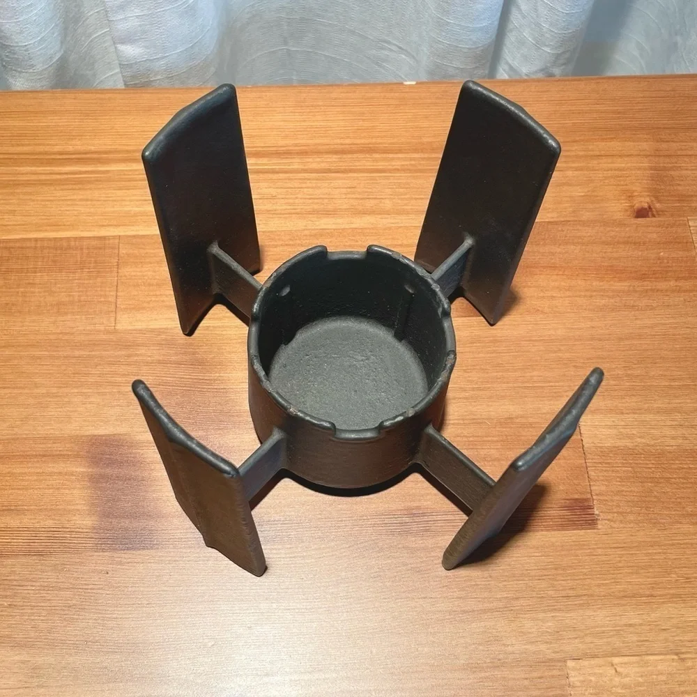DANSK Vintage MCM Kobenstyle Fondue Base Cast Iron Metal Plant Candle Stand Hold